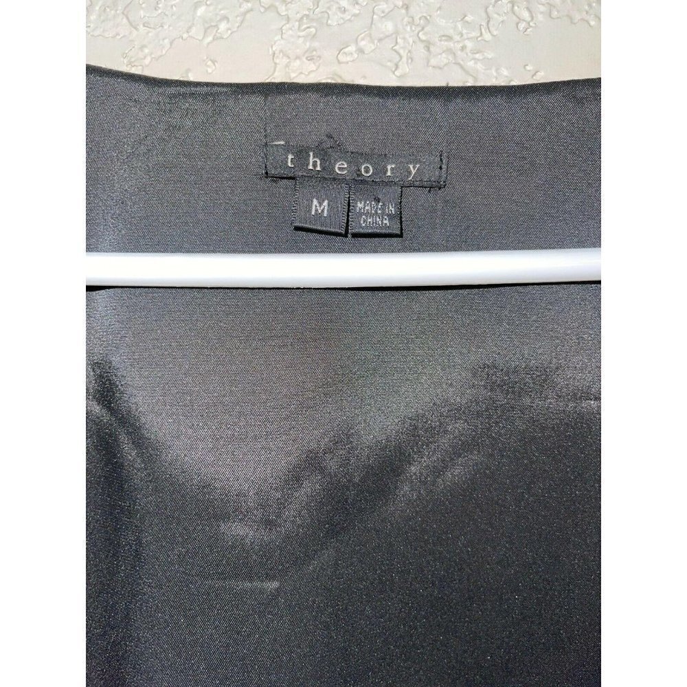 theory Wool Tank Blouse Black Career Top Lined - Picture 5 of 8